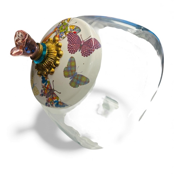 MACKENZIE CHILDS Butterfly Garden enamel Cookie Jar 1 Gallon - Picture 4 of 5